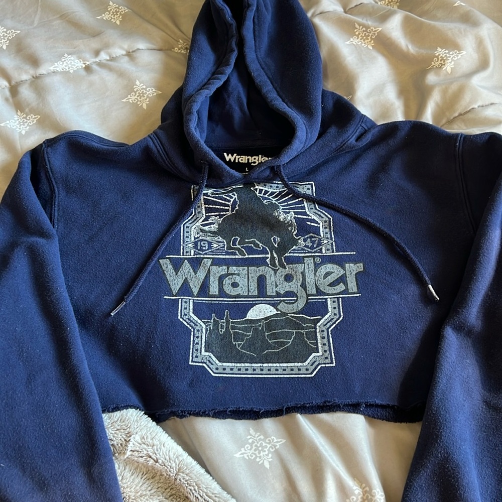 Vintage Crop Wrangler Sweatshirt sz Large